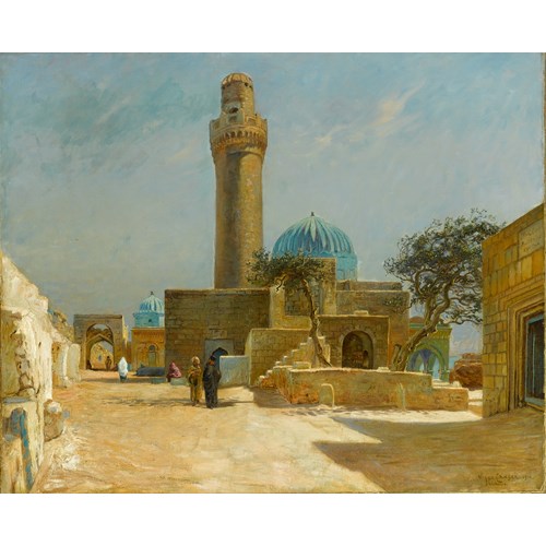 View of the Bibi-Heybat Mosque, Baku